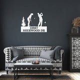 Golf Couple address monogram