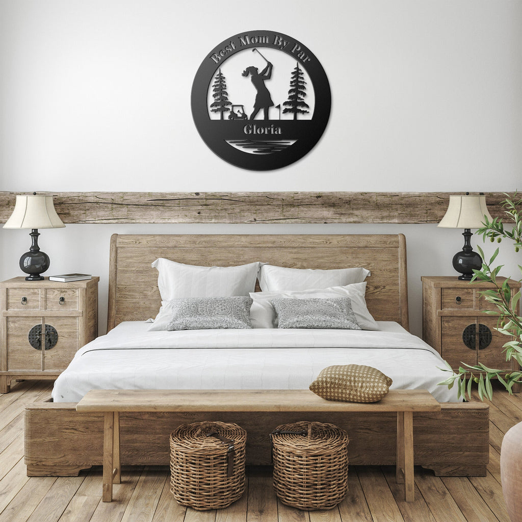 Golf Female Metal Art Sign