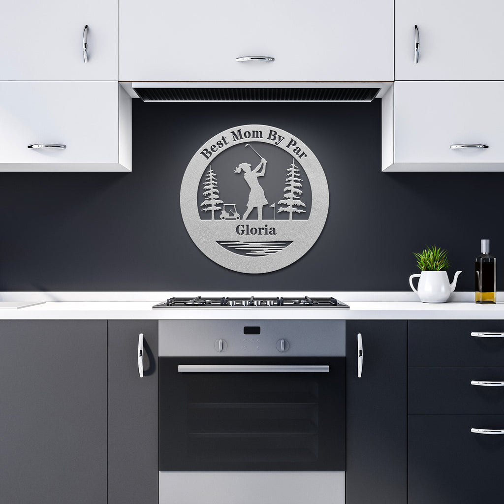 Golf Female Metal Art Sign