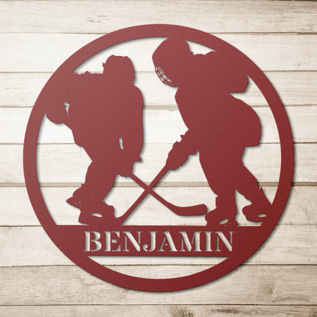 Ice Hockey Metal Art