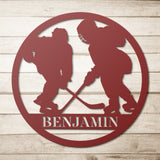 Ice Hockey Metal Art