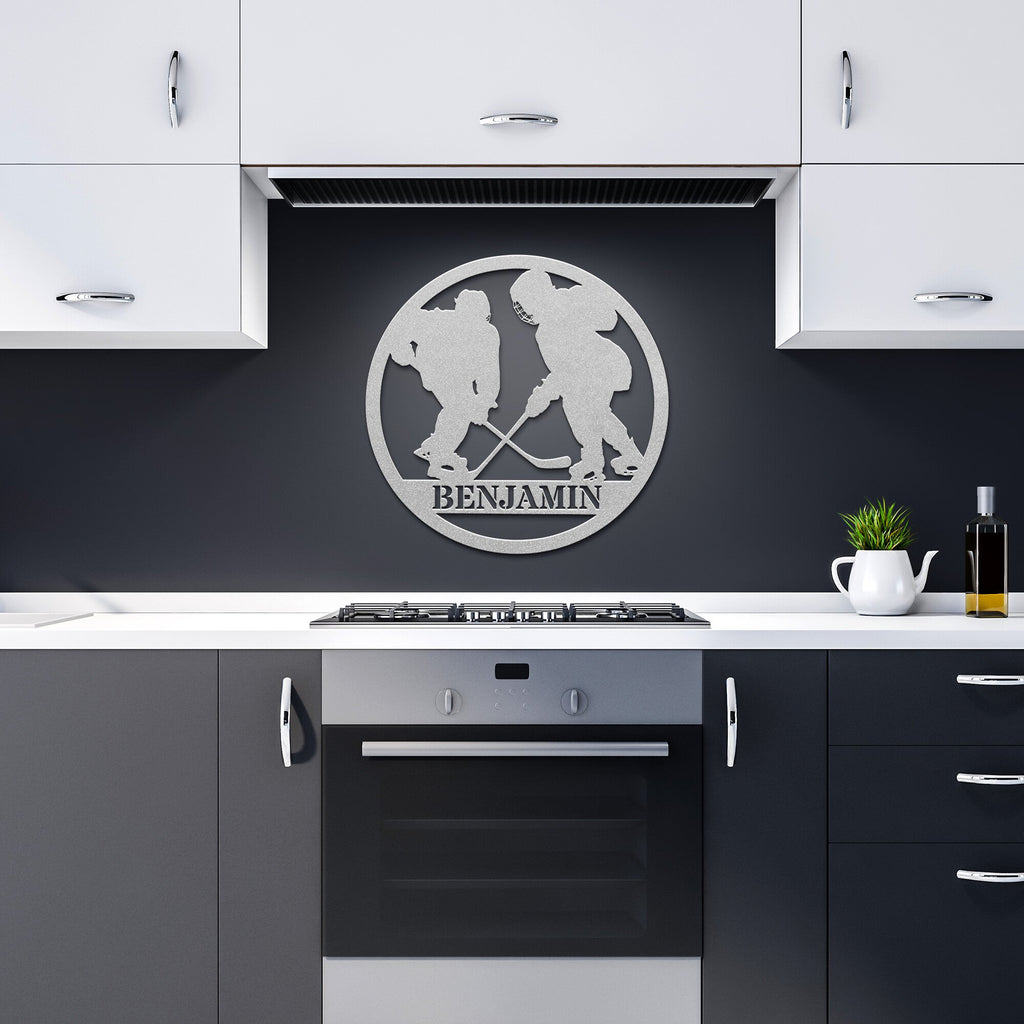 Ice Hockey Metal Art