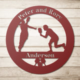 Pickleball Couples Metal Art