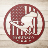 Skiing Flag Background