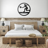 Personalized Tennis Female Metal Art
