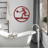 Personalized Tennis Female Metal Art