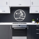 Personalized Tennis Female Metal Art