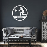 Personalized Tennis Female Metal Art