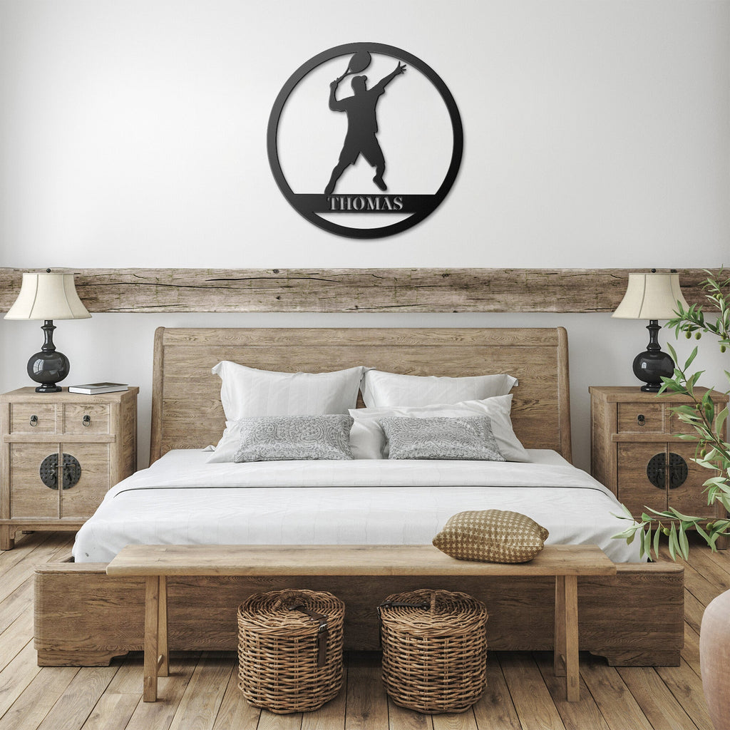 Personalized Tennis Male Metal Art
