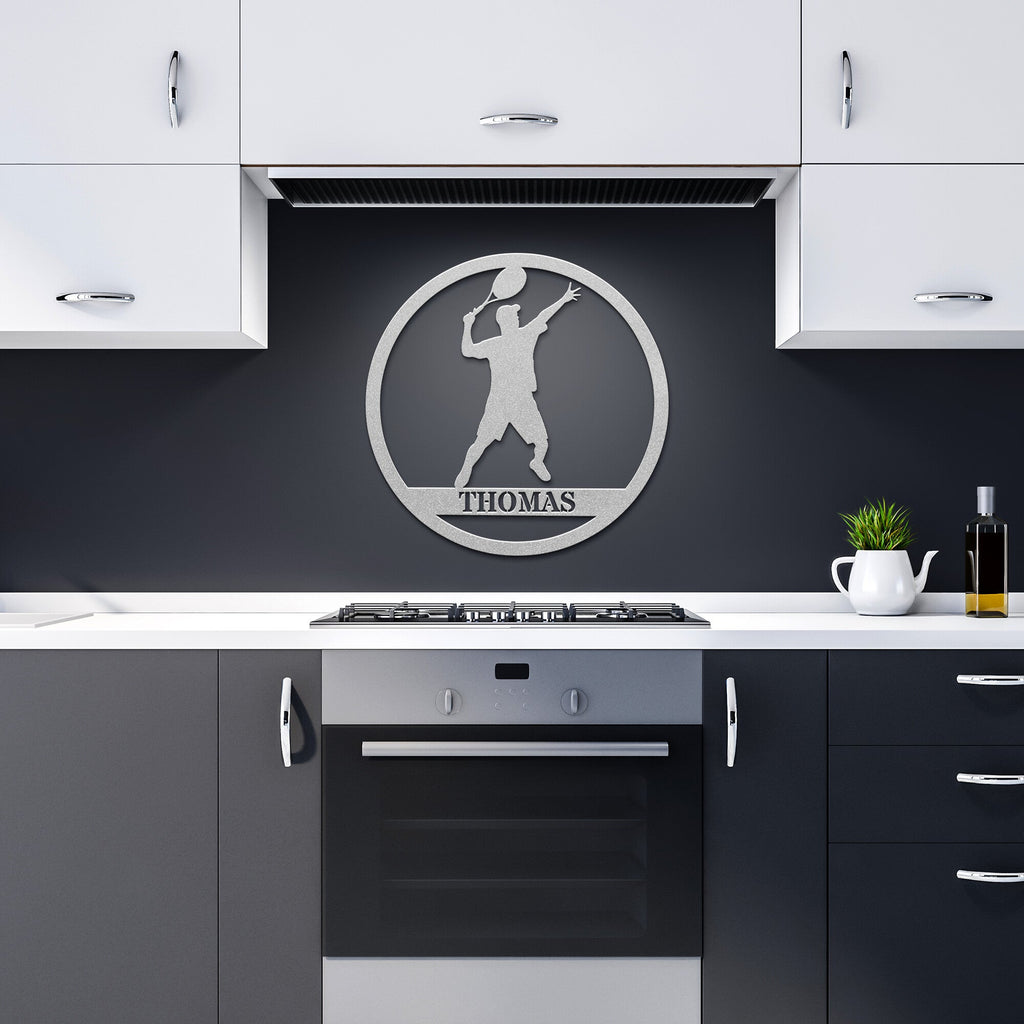 Personalized Tennis Male Metal Art