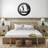 Two Female Golfers Metal Art Sign