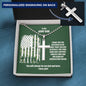 Army dad believing in me cross necklace gift