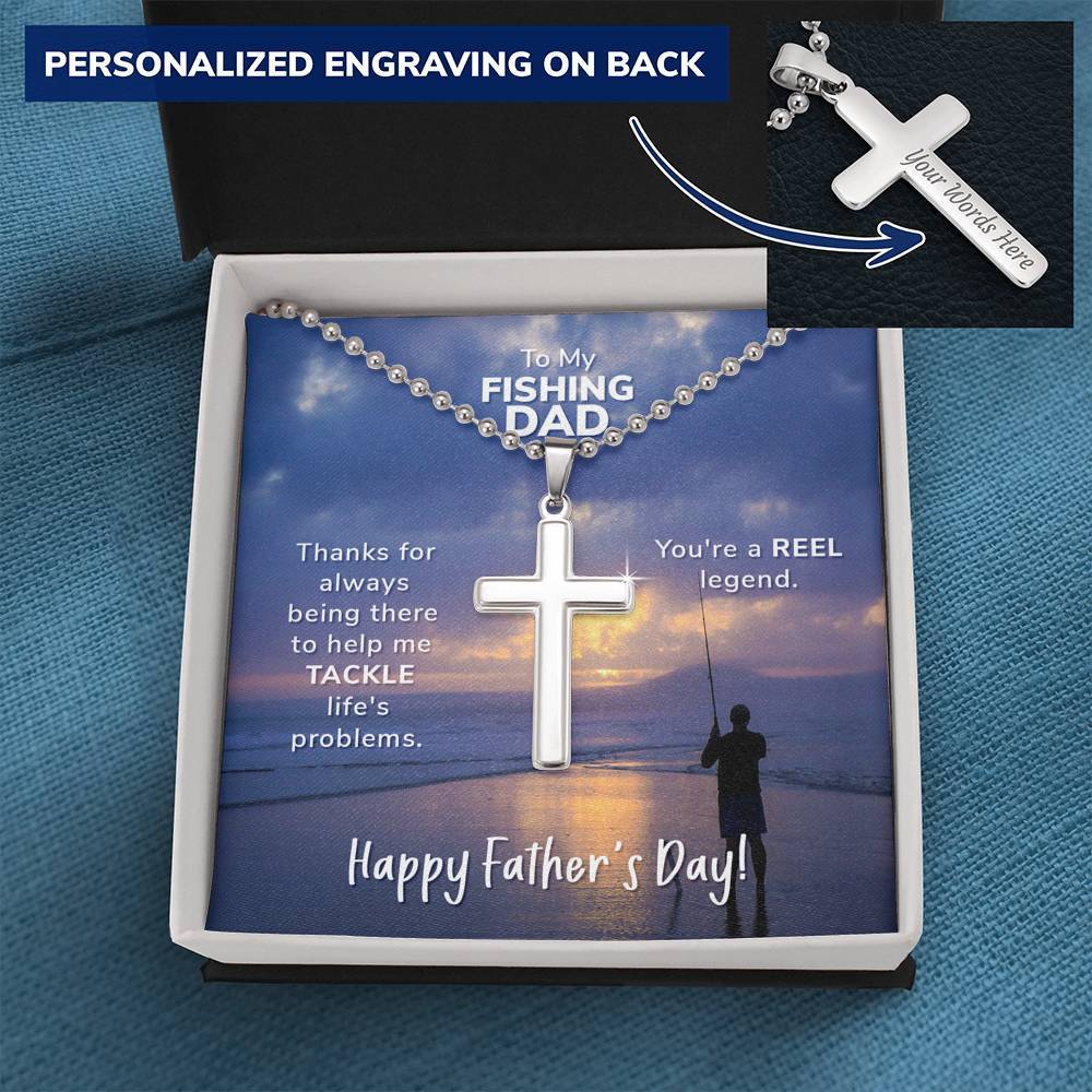 Fishing Dad Father's day Necklace