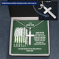 Army dad believing in me cross necklace gift