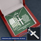 Army dad believing in me cross necklace gift