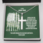 Army dad believing in me cross necklace gift